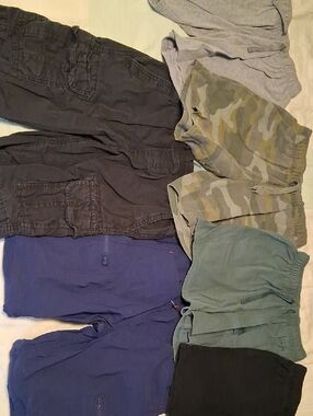 Assorted Boy's Casual Shorts Bundle - Black, Navy, Green, Camo